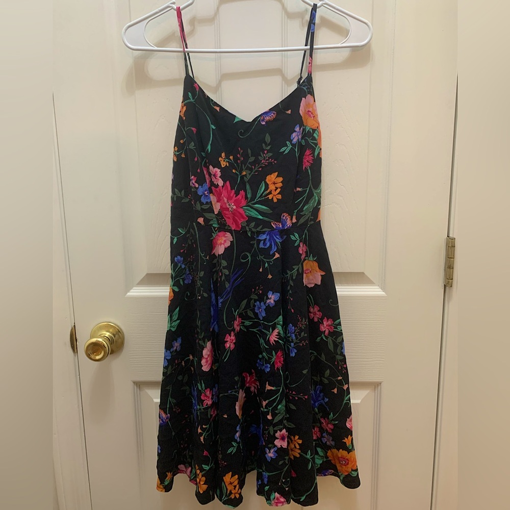 Old Navy Black Floral Dress